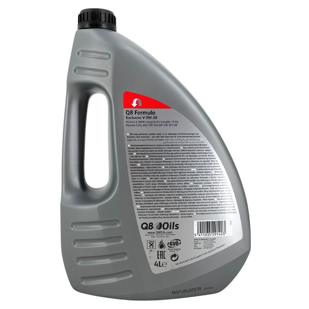 Q8 Formula Exclusive V 0W-30 4 Liter