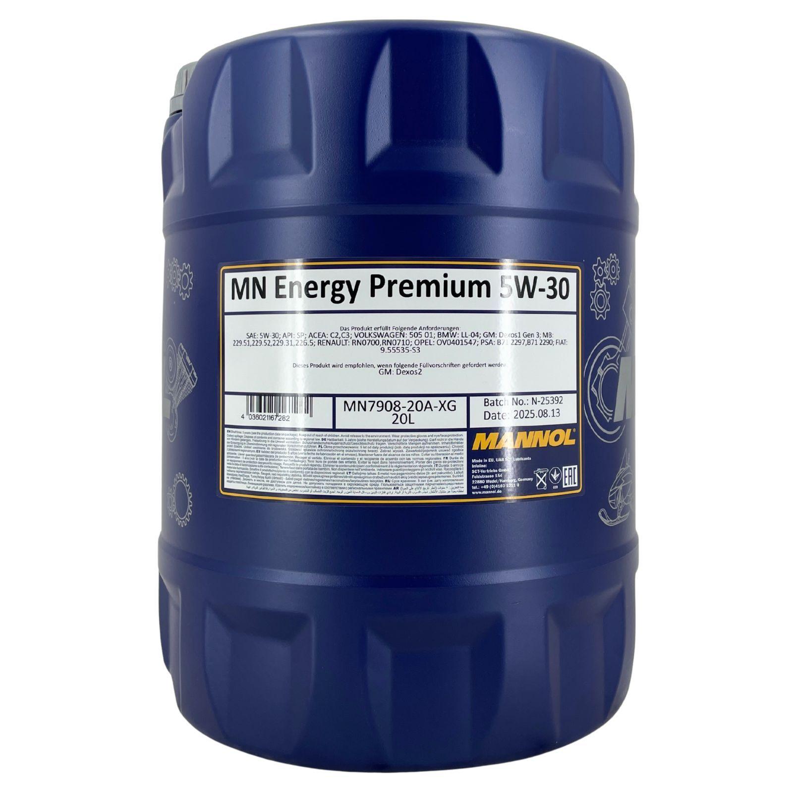 Mannol Energy Premium 5W-30 20 Liter