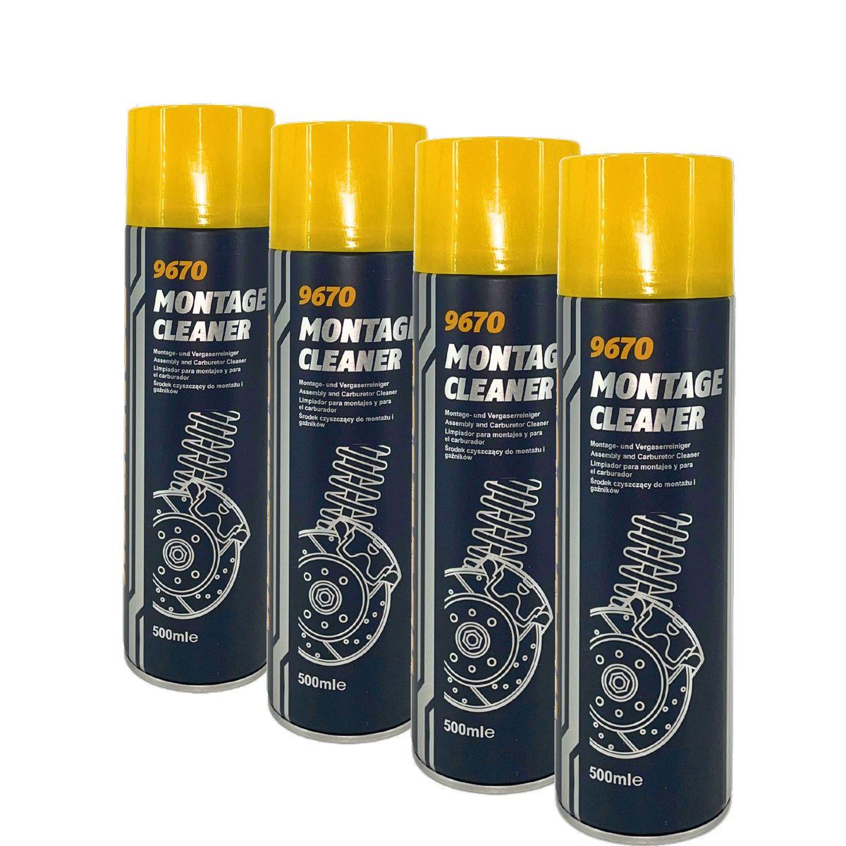 Mannol Montage Cleaner / Bremsenreiniger / Universalreiniger 4x500 ML