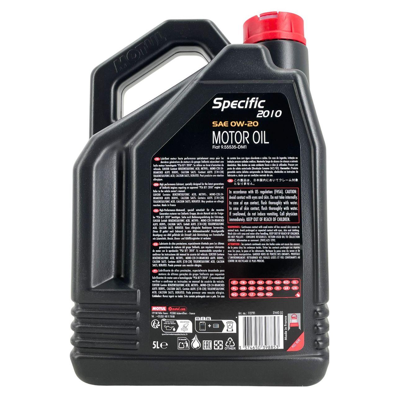 Motul Specific 2010 0W-20 5 Liter