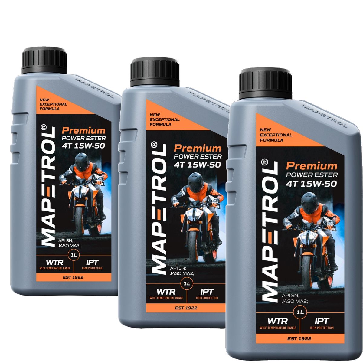 Mapetrol Premium Power Ester 4T 15W-50 3x1 Liter
