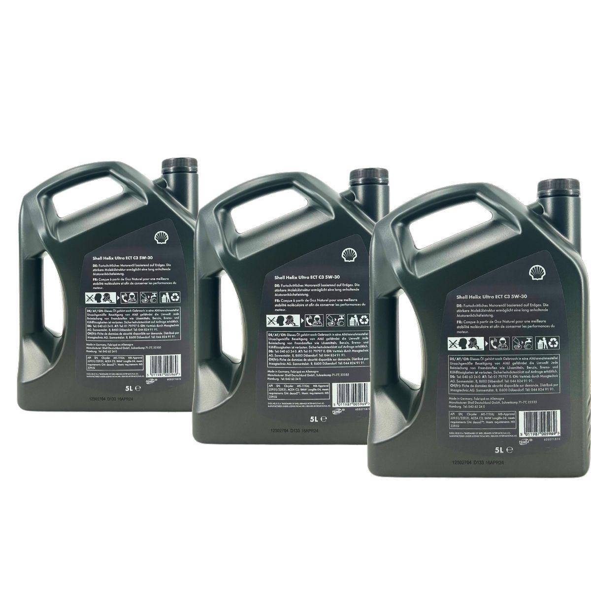 Shell Helix Ultra ECT C3 5W-30 3x5 Liter