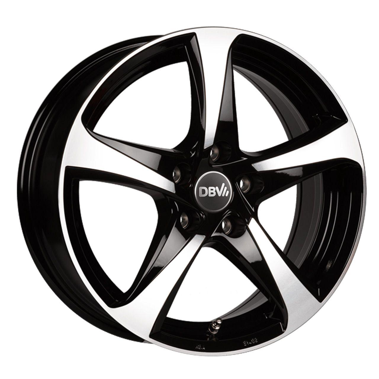 DBV 5SP 001 schwarz glänzend frontpoliert 8.0Jx18 5x112 ET30