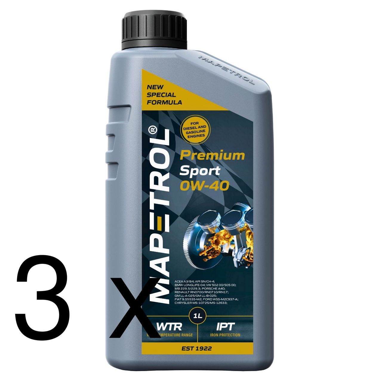 Mapetrol Premium Sport 0W-40 3x1 Liter