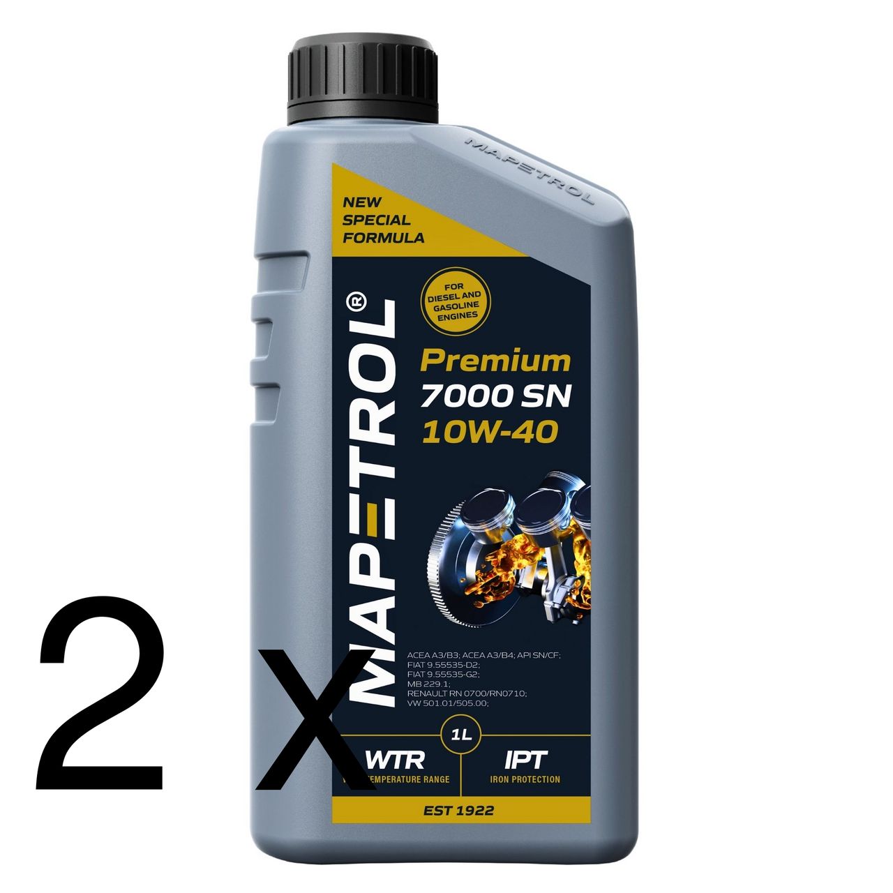 Mapetrol Premium 7000 SN 10W-40 2x1 Liter Mapetrol Premium 7000 SN 10W-40 2x1 Liter