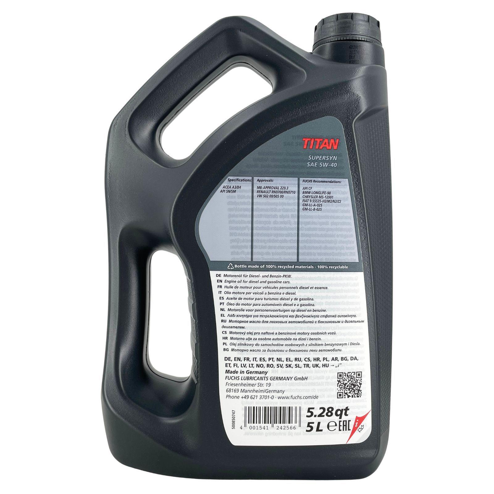 Fuchs Titan Supersyn 5W-40 5 Liter
