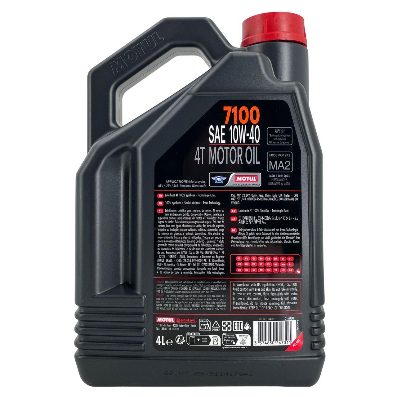 Motul 7100 10W-40 4T 4 Liter