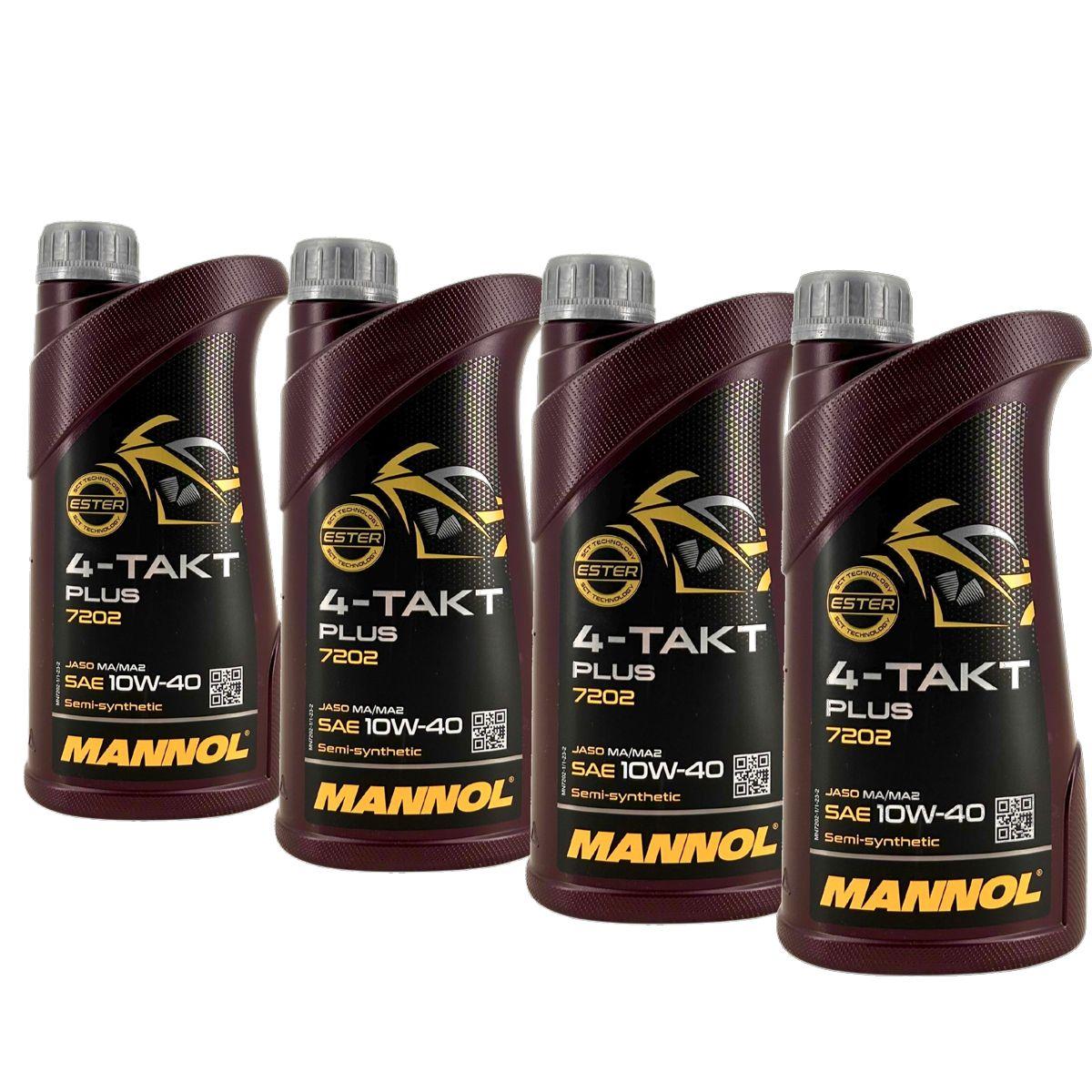 Mannol 4-Takt Plus 10W-40 4x1 Liter