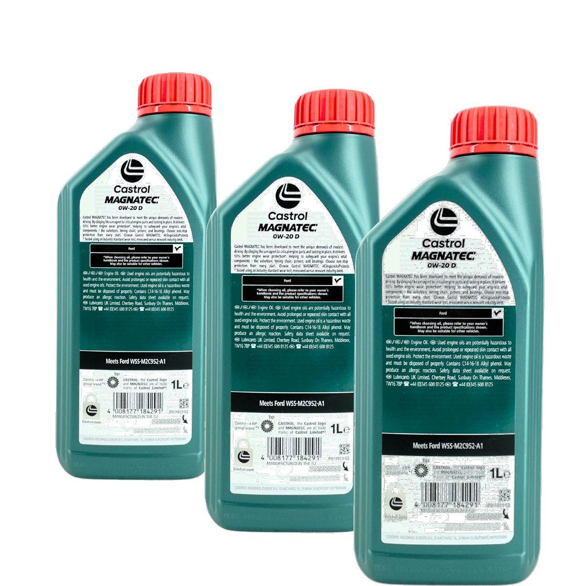 Castrol Magnatec Diesel 0W-20 3x1 Liter