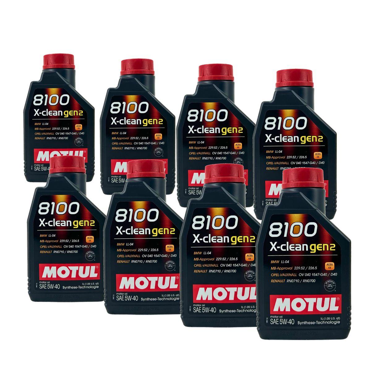 Motul 8100 X-clean GEN2 5W-40 8x1 Liter