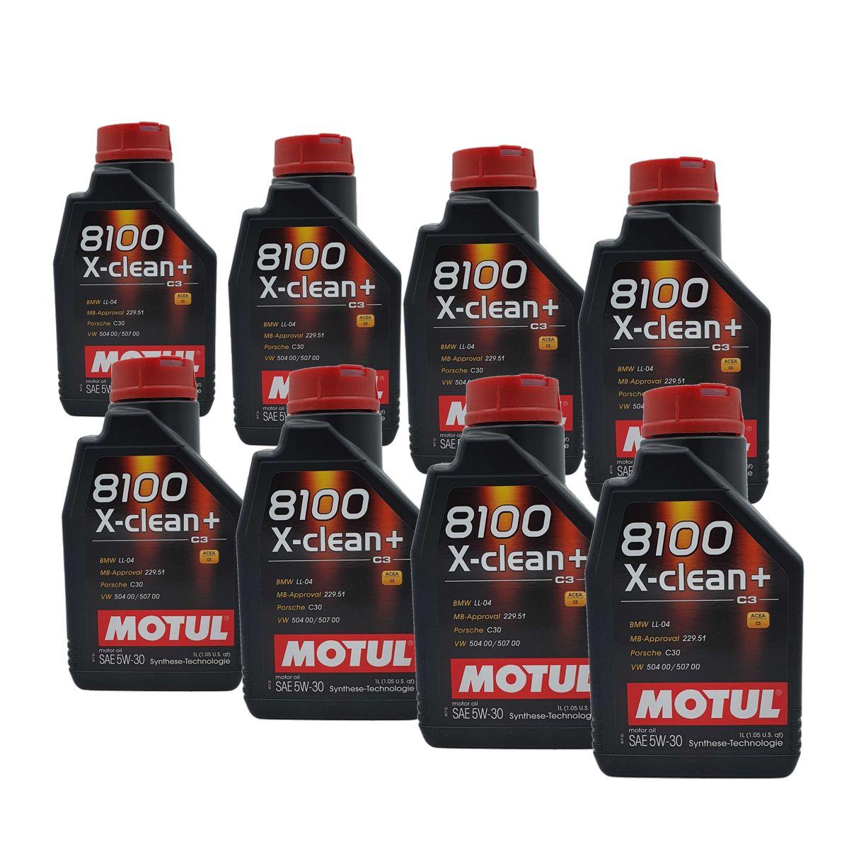 Motul 8100 X-clean+ 5W-30 8x1 Liter