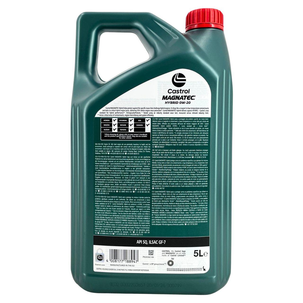 Castrol Magnatec Hybrid 0W-20 5 Liter