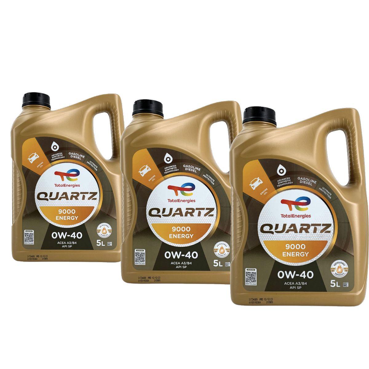 Total Quartz 9000 Energy 0W-40 3x5 Liter