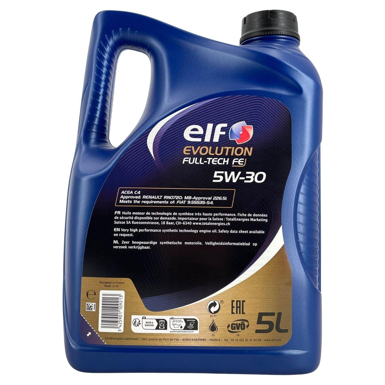 Elf Evolution Fulltech FE 5W-30 5 Liter