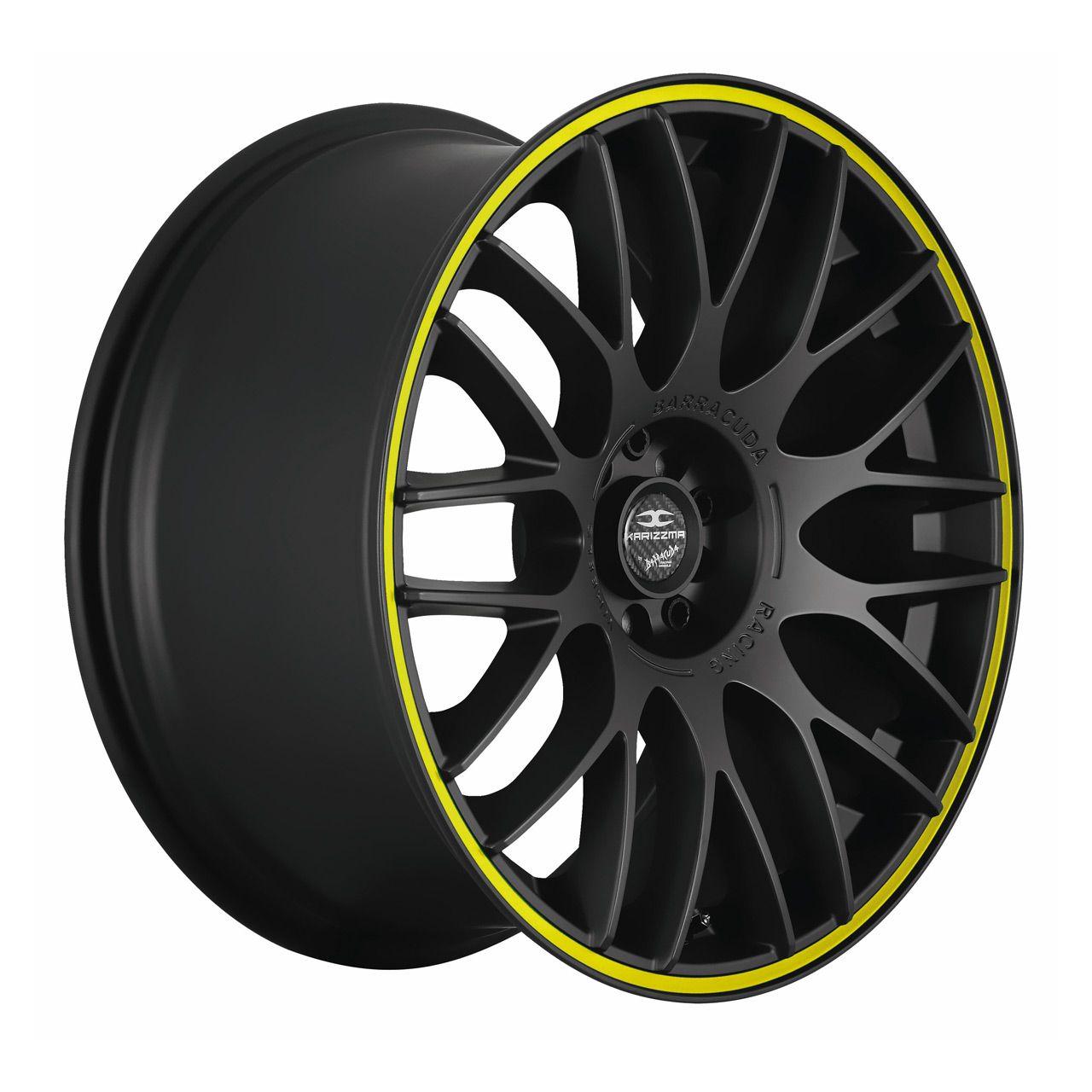 BARRACUDA KARIZZMA mattblack puresports color trim gelb 7.5Jx17 4x100 ET35