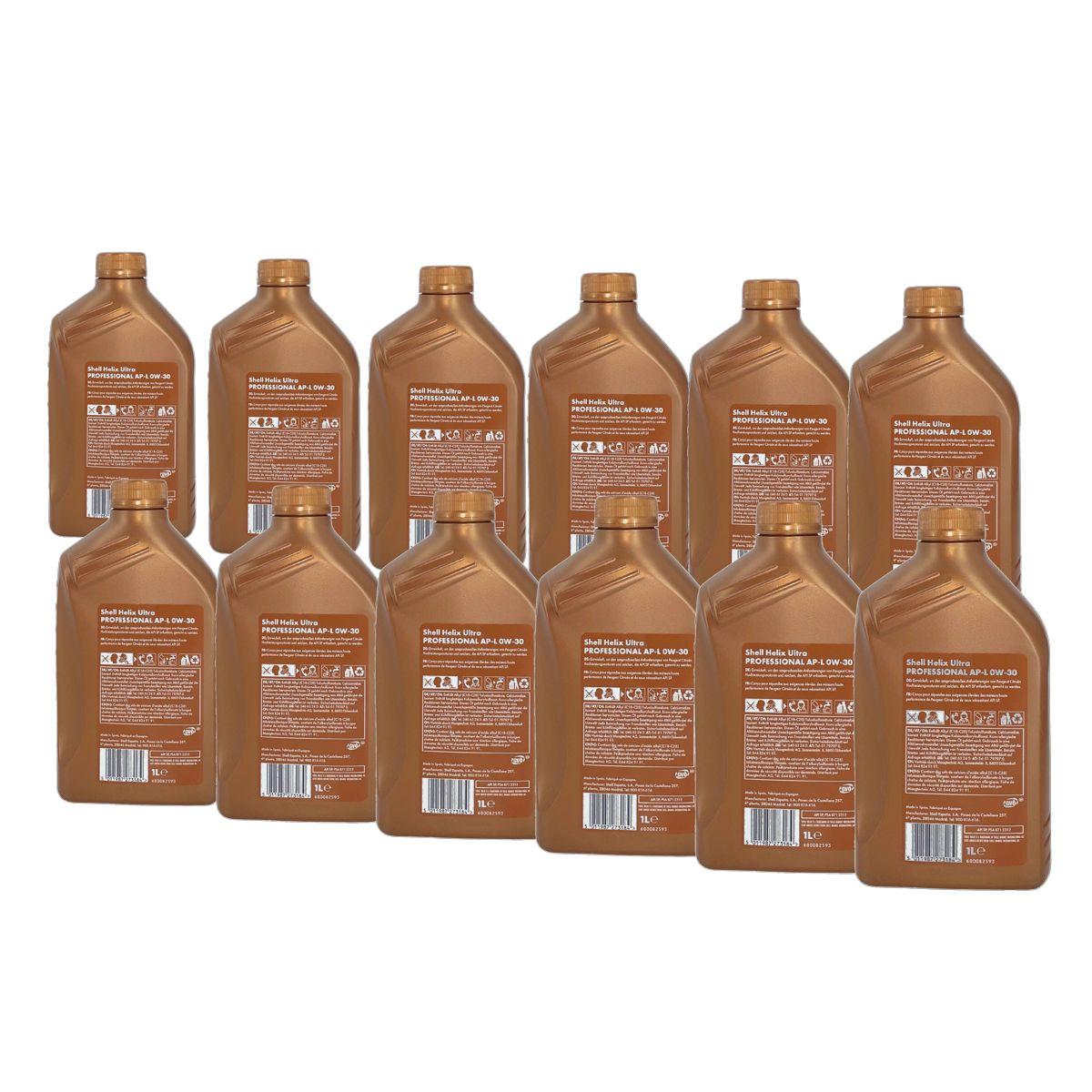Shell Helix Ultra Professional AP-L 0W-30 12x1 Liter