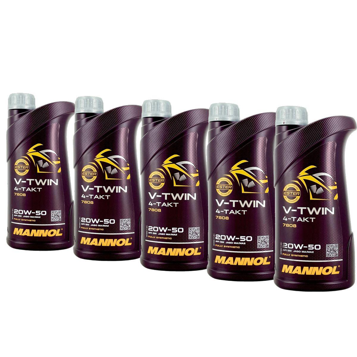 Mannol V-Twin 4-Takt 20W-50 5x1 Liter
