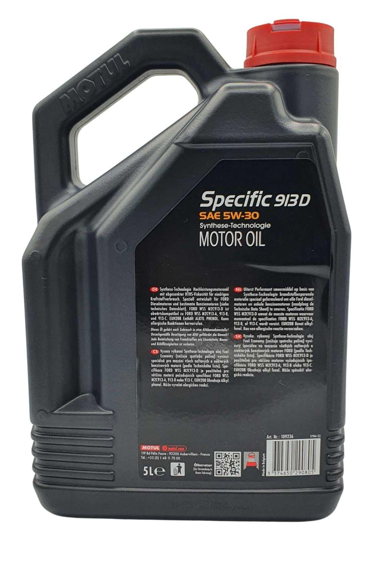 Motul Specific Ford WSS-M2C913-D 5W-30 5 Liter
