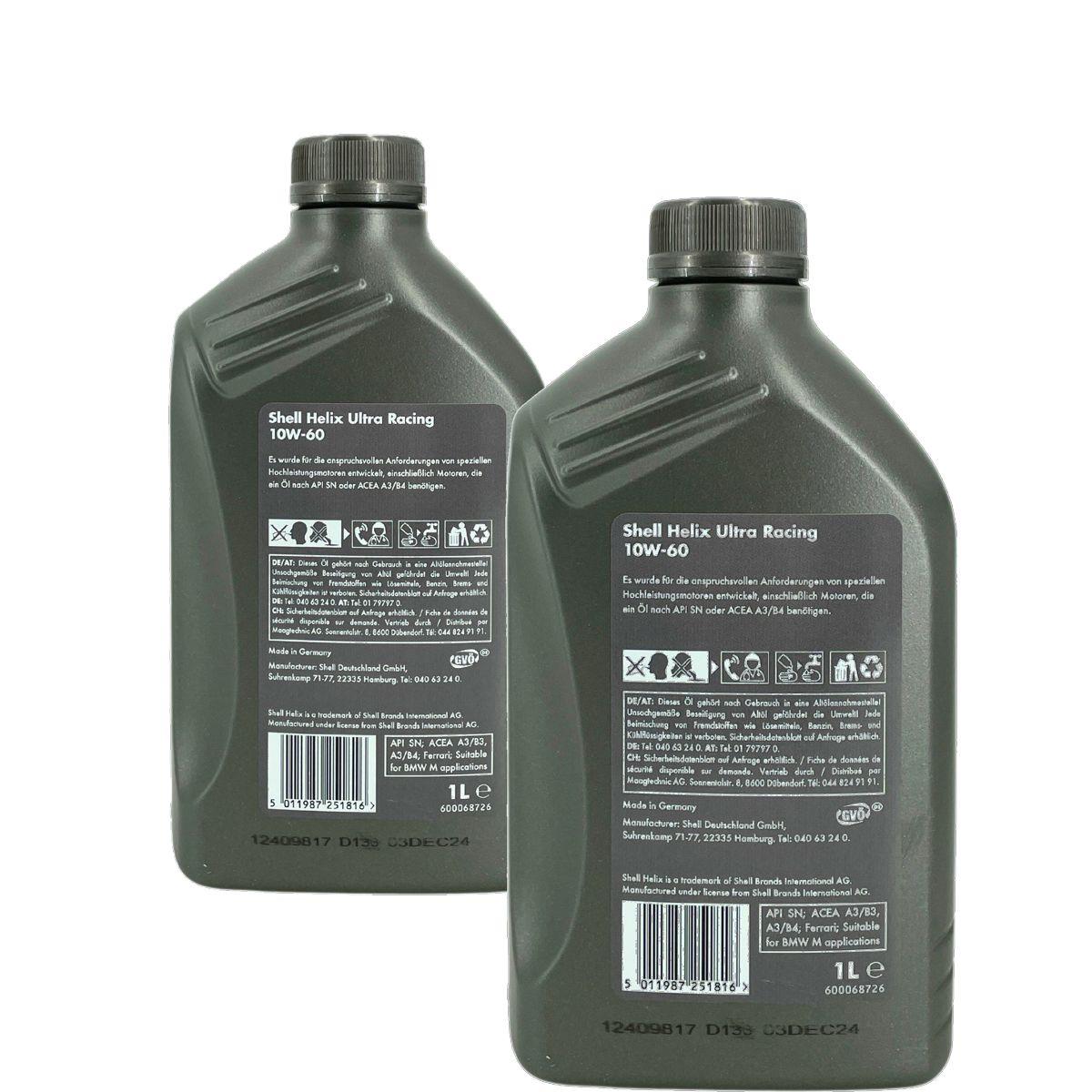 Shell Helix Ultra Racing 10W-60 2x1 Liter