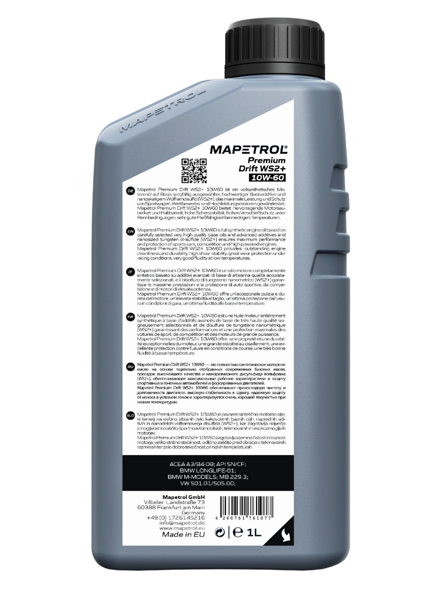 Mapetrol Premium Drift WS2+ 10W-60 1 Liter