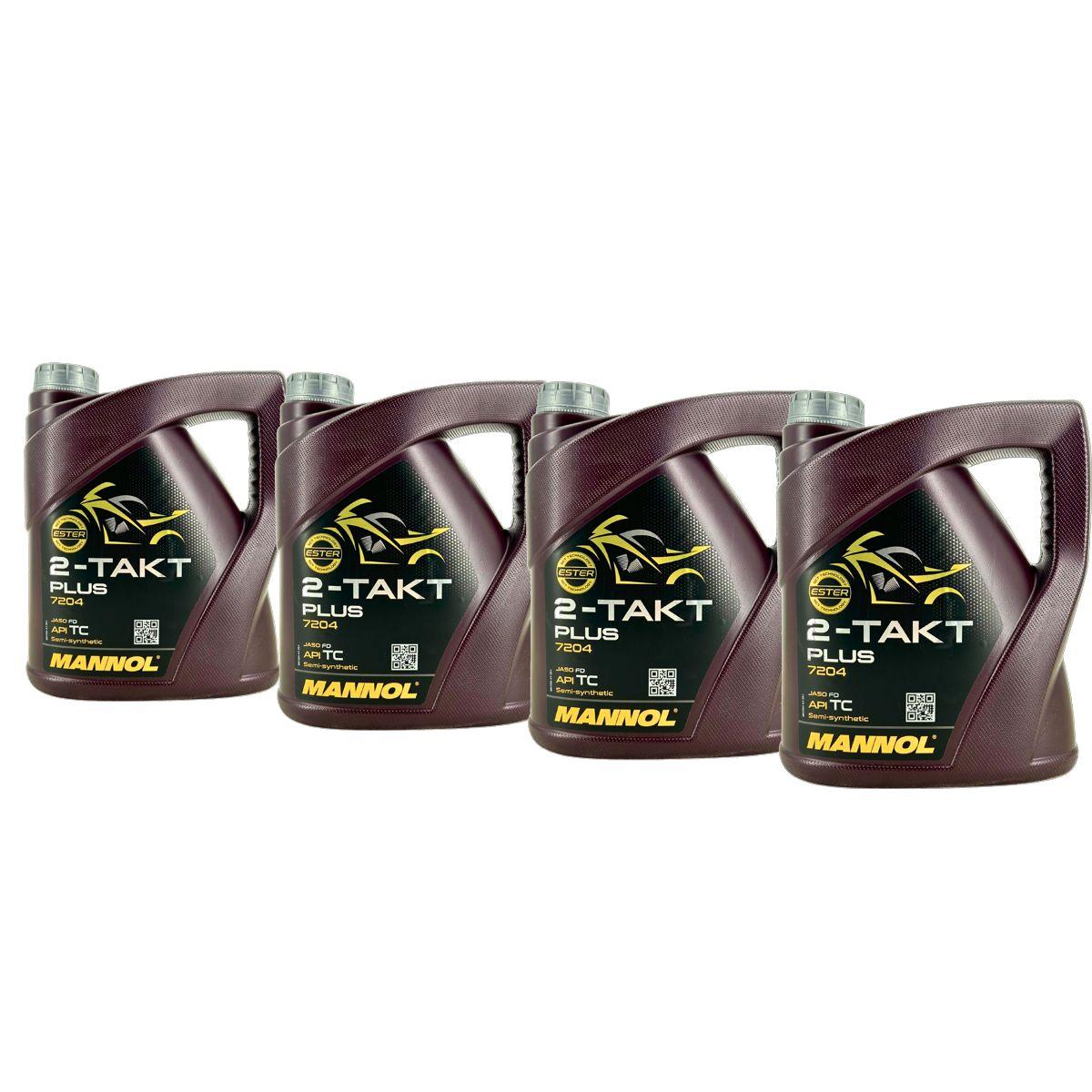 Mannol 2-Takt Plus 4x4 Liter
