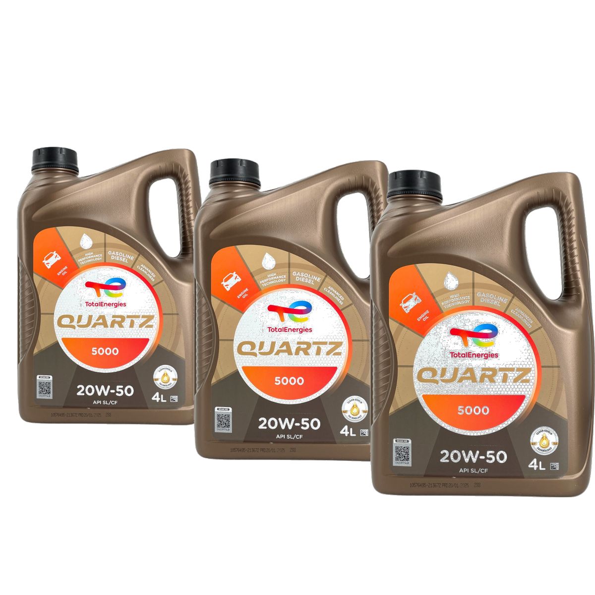 Total Quartz 5000 20W-50 3x4 Liter