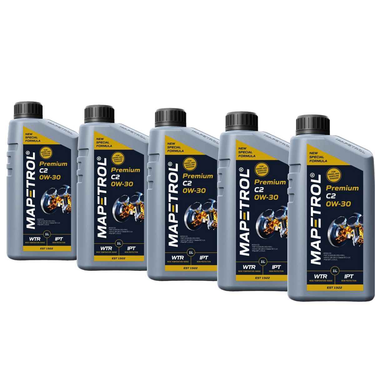 Mapetrol Premium C2 0W-30 5x1 Liter
