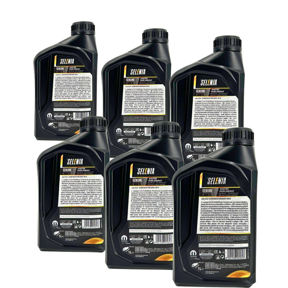 Selenia Digitek Pure Energy 0W-30 6x1 Liter