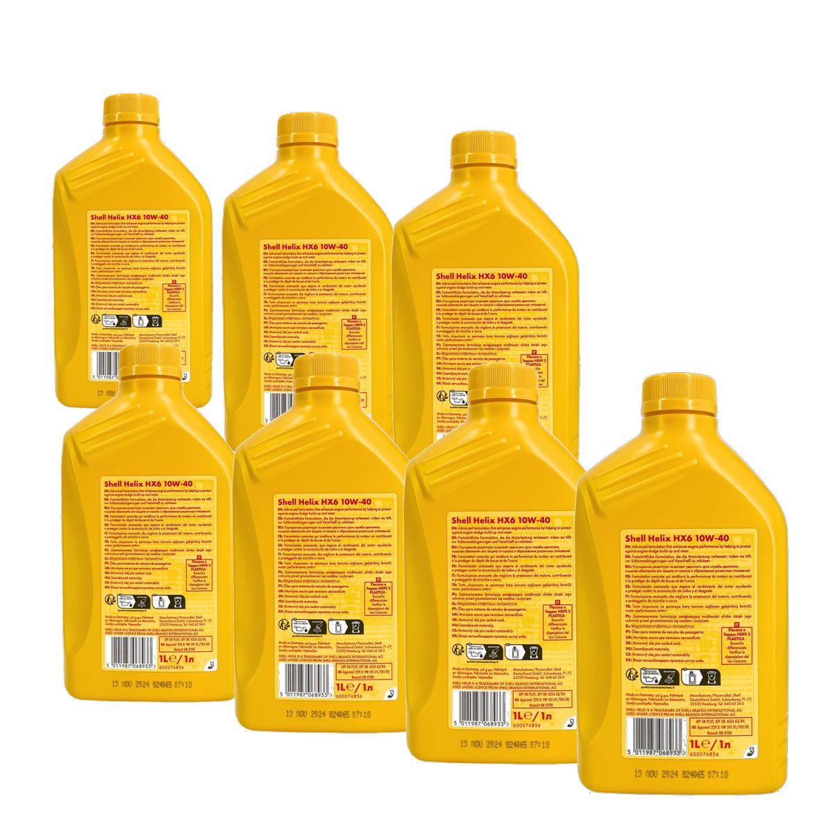 Shell Helix HX6 10W-40 7x1 Liter
