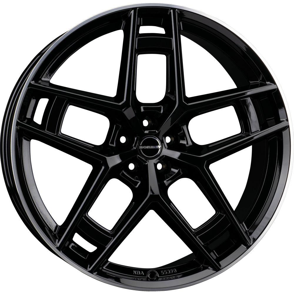 BORBET DESIGN TF black rim polished glossy 10.5Jx24 5x112 ET20