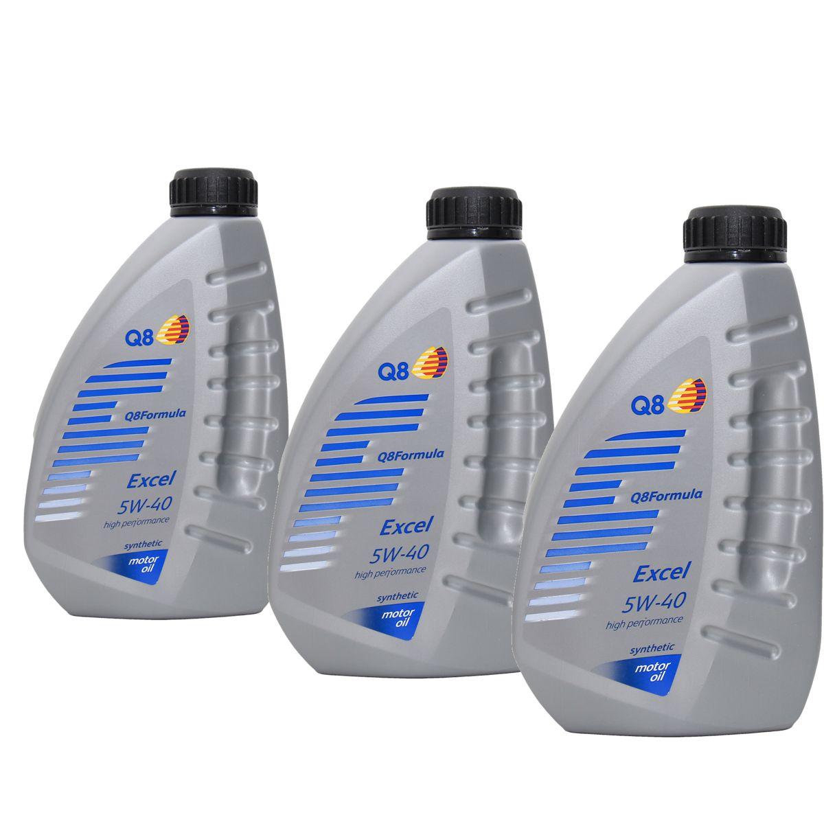 Q8 Formula Excel 5W-40 3x1 Liter