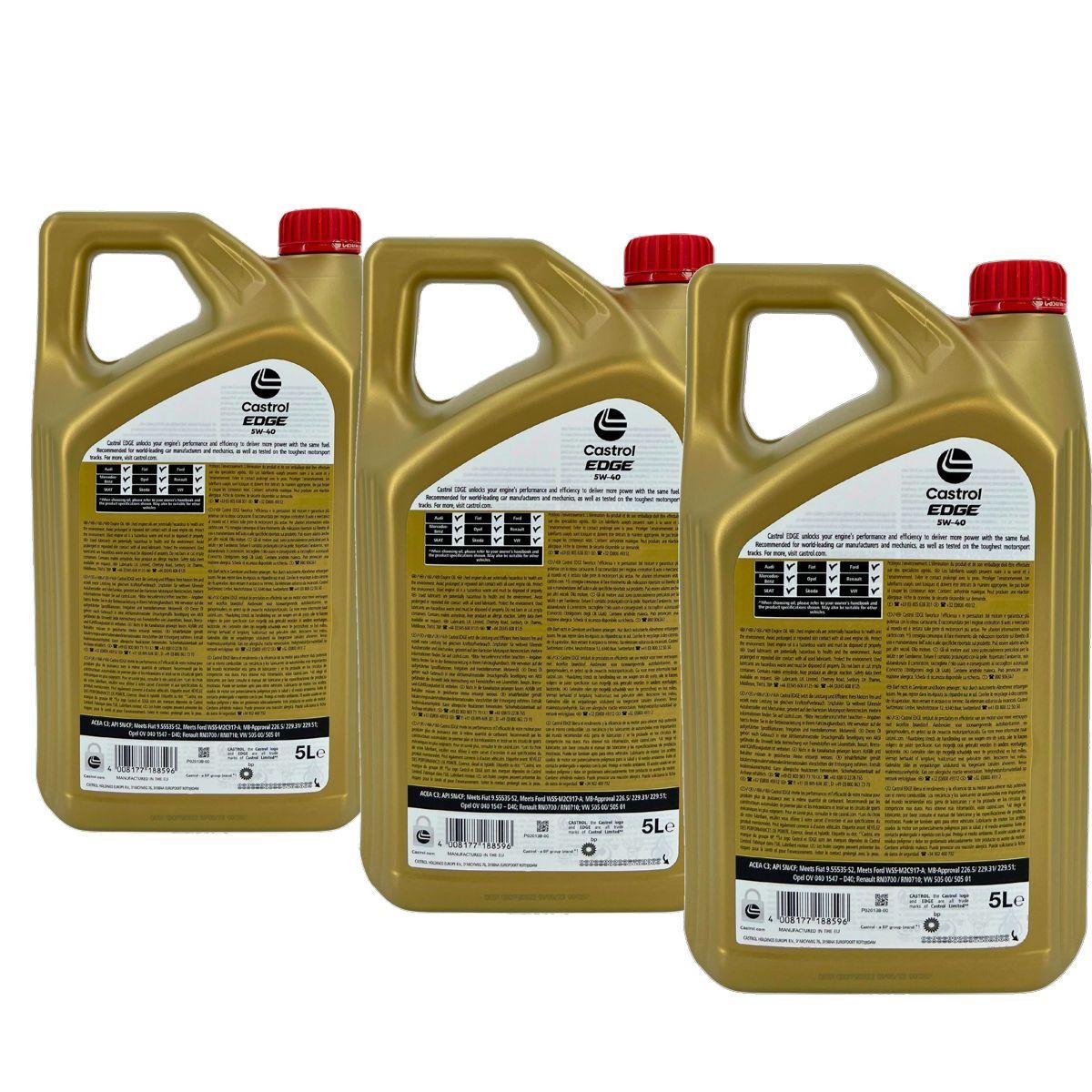Castrol Edge 5W-40 3x5 Liter