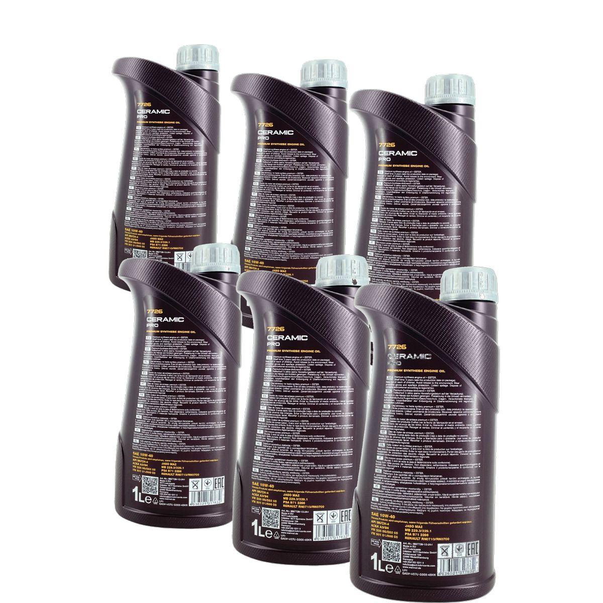Mannol Ceramic Pro 10W-40 6x1 Liter