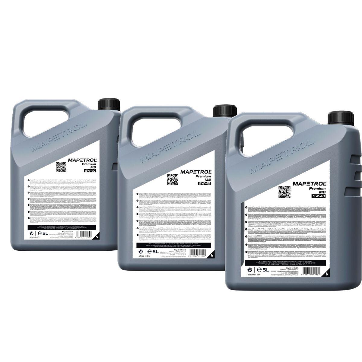 Mapetrol Premium MB 5W-40 3x5 Liter
