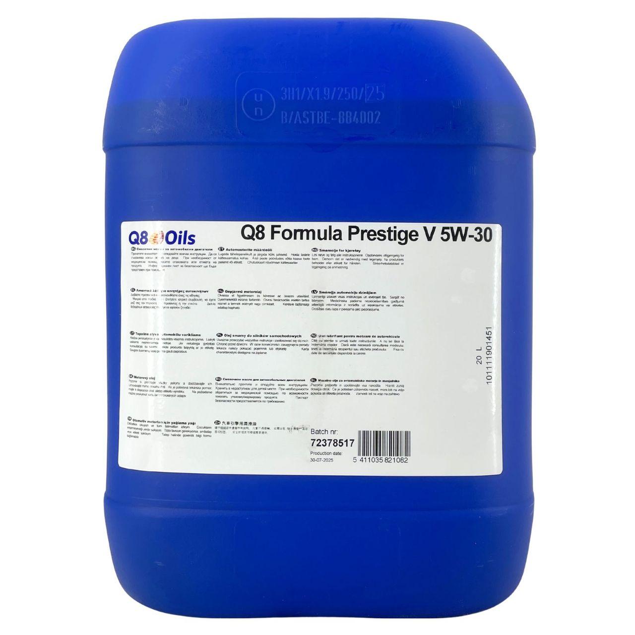Q8 Formula Prestige V 5W-30 20 Liter