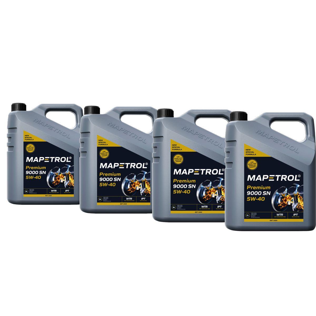 Mapetrol Premium 9000 SN 5W-40 4x5 Liter