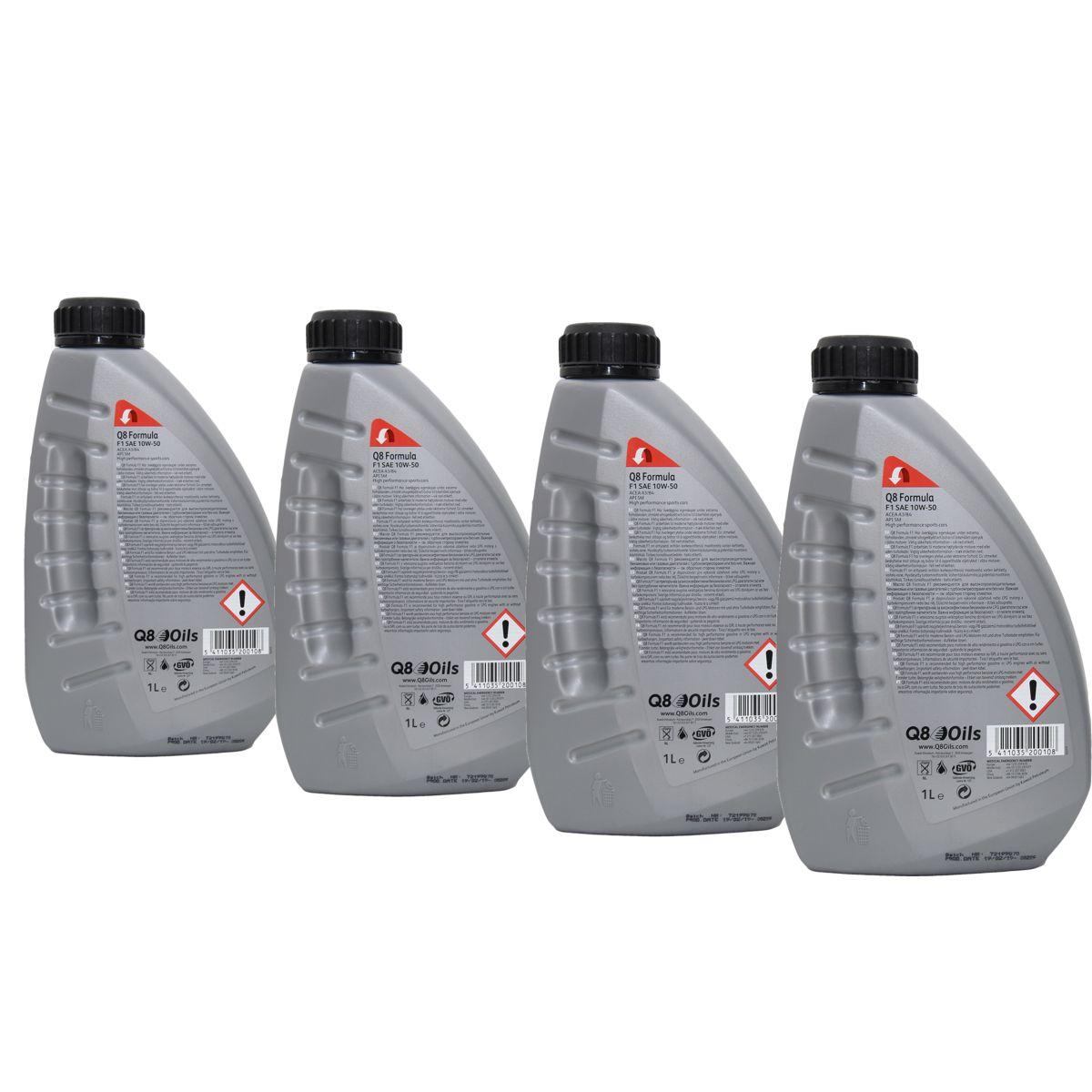 Q8 Formula F1 10W-50 4x1 Liter