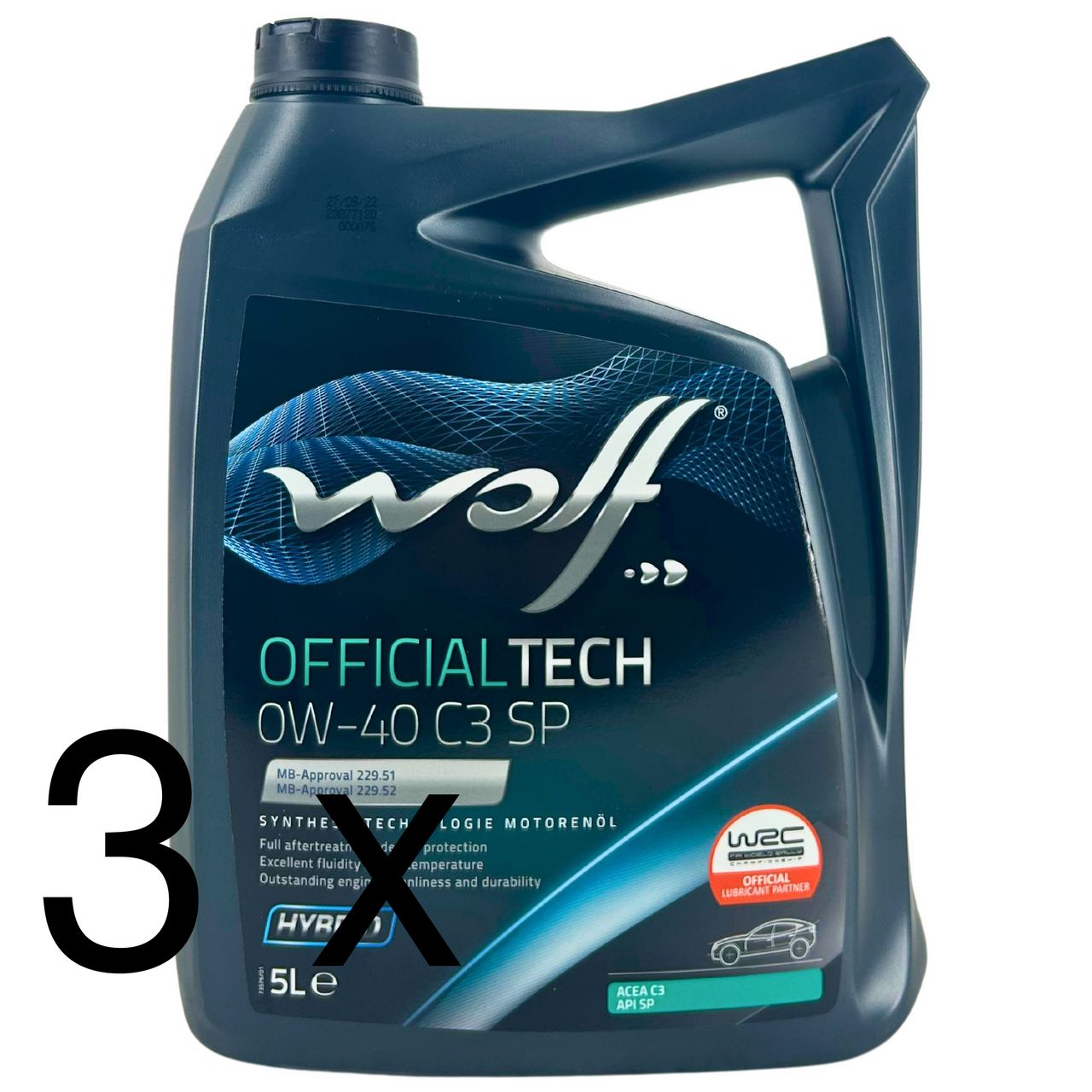 Wolf OfficialTech 0W-40 C3 SP 3x5 Liter