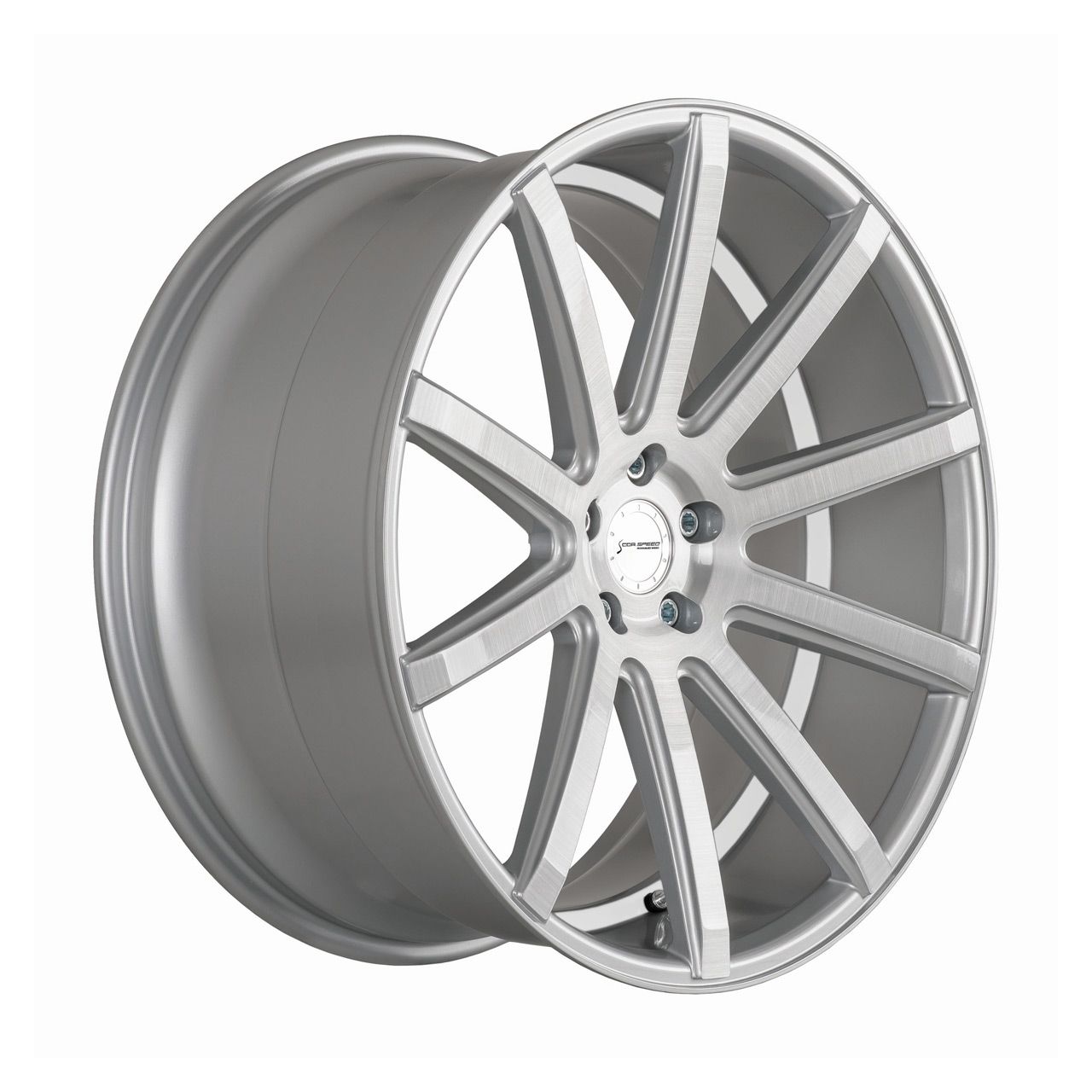 CORSPEED DEVILLE Silver-brushed-Surface/ undercut Color Trim weiß 9.0Jx21 5x112 ET35