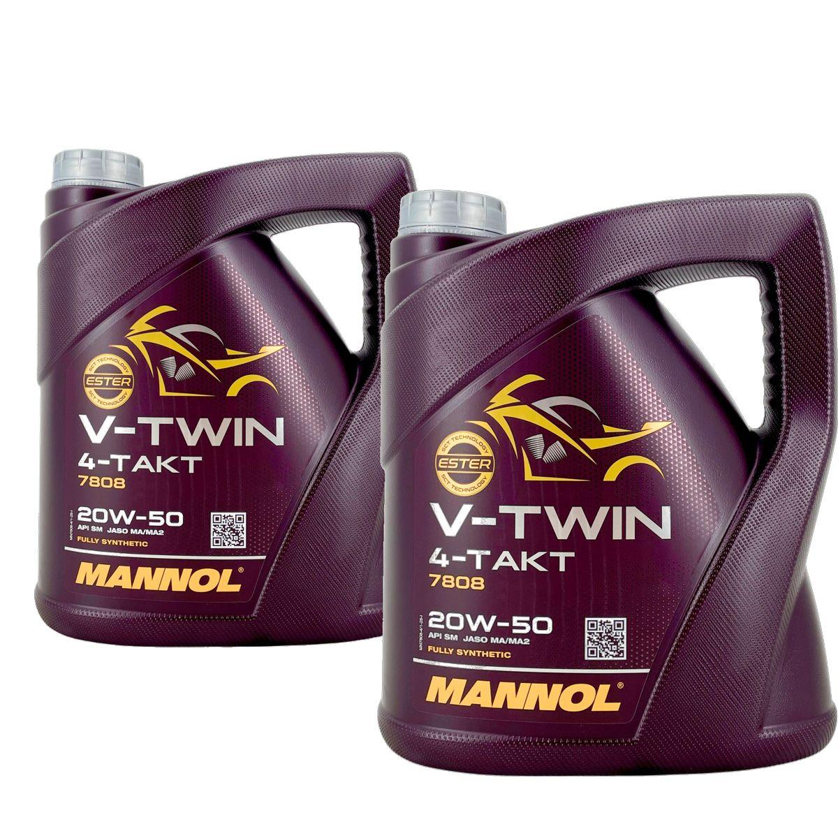 Mannol V-Twin 4-Takt 20W-50 2x4 Liter