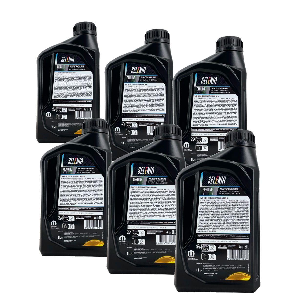 Selenia Multipower Gas 5W-40 6x1 Liter