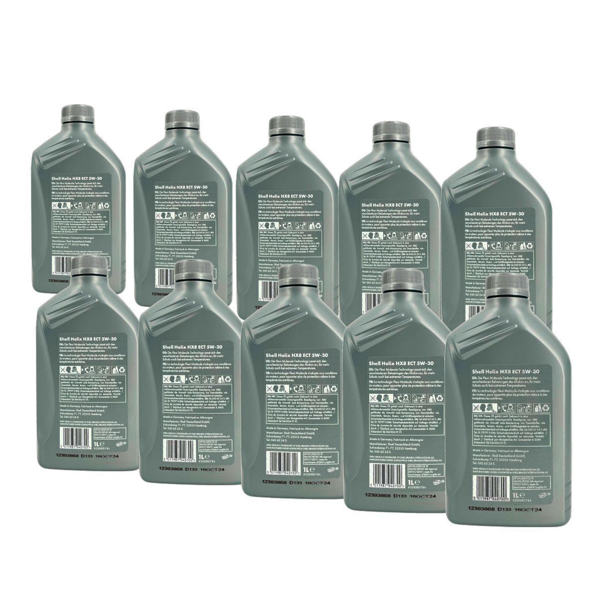 Shell Helix HX8 5W-30 ECT 10x1 Liter