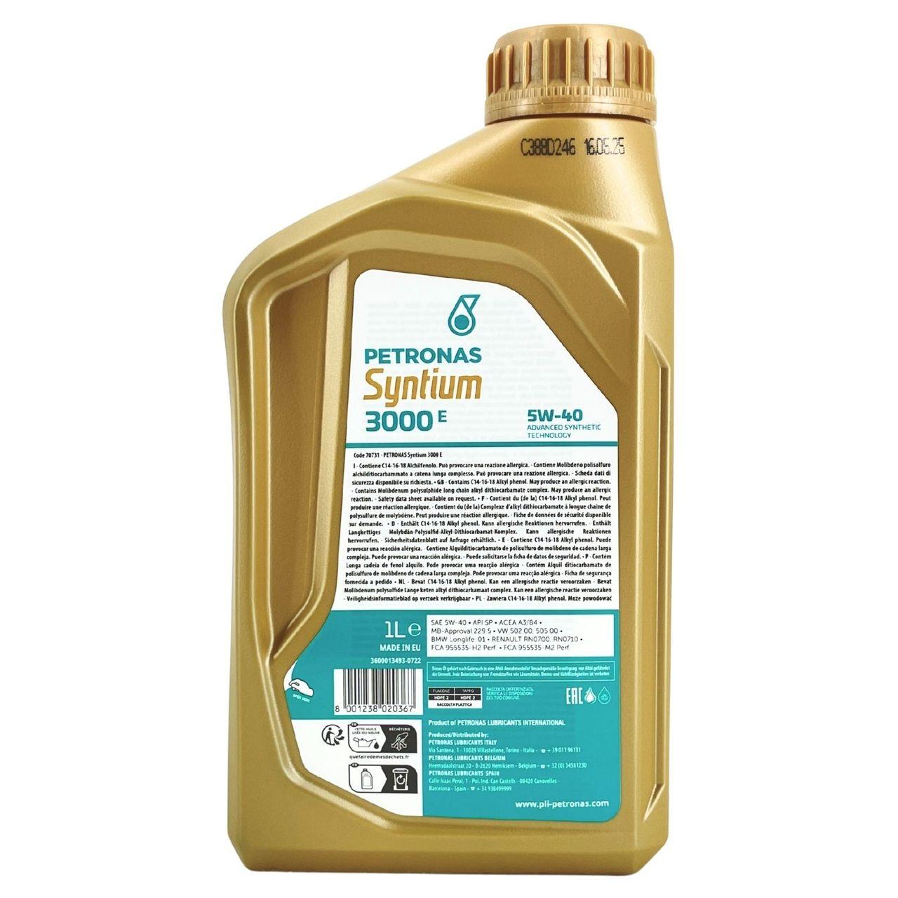 Petronas Syntium Prime E 5W-40 1 Liter