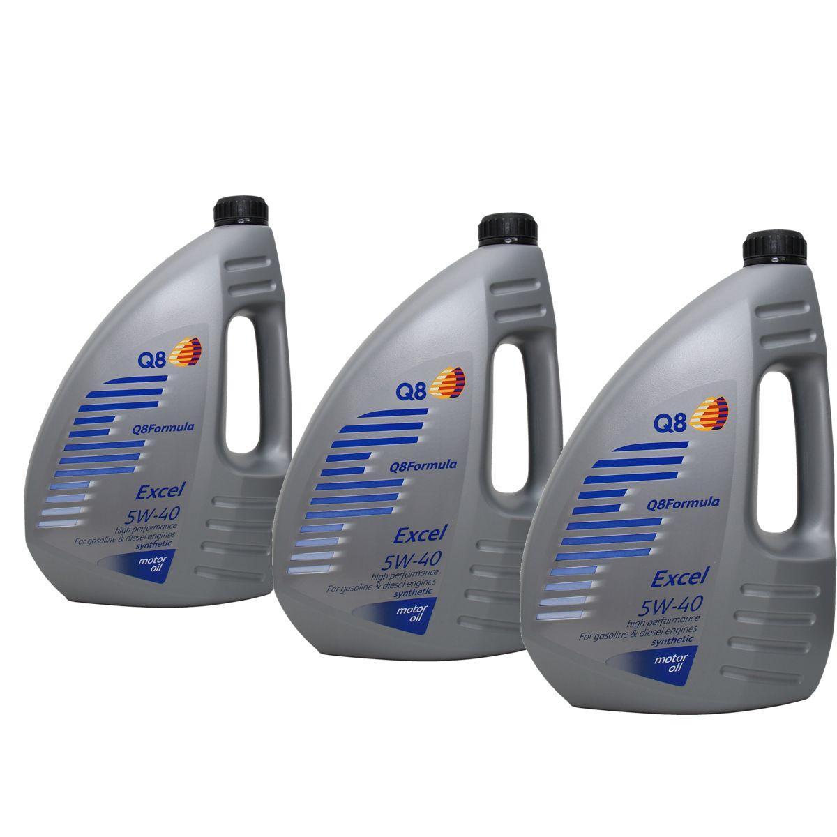 Q8 Formula Excel 5W-40 3x4 Liter