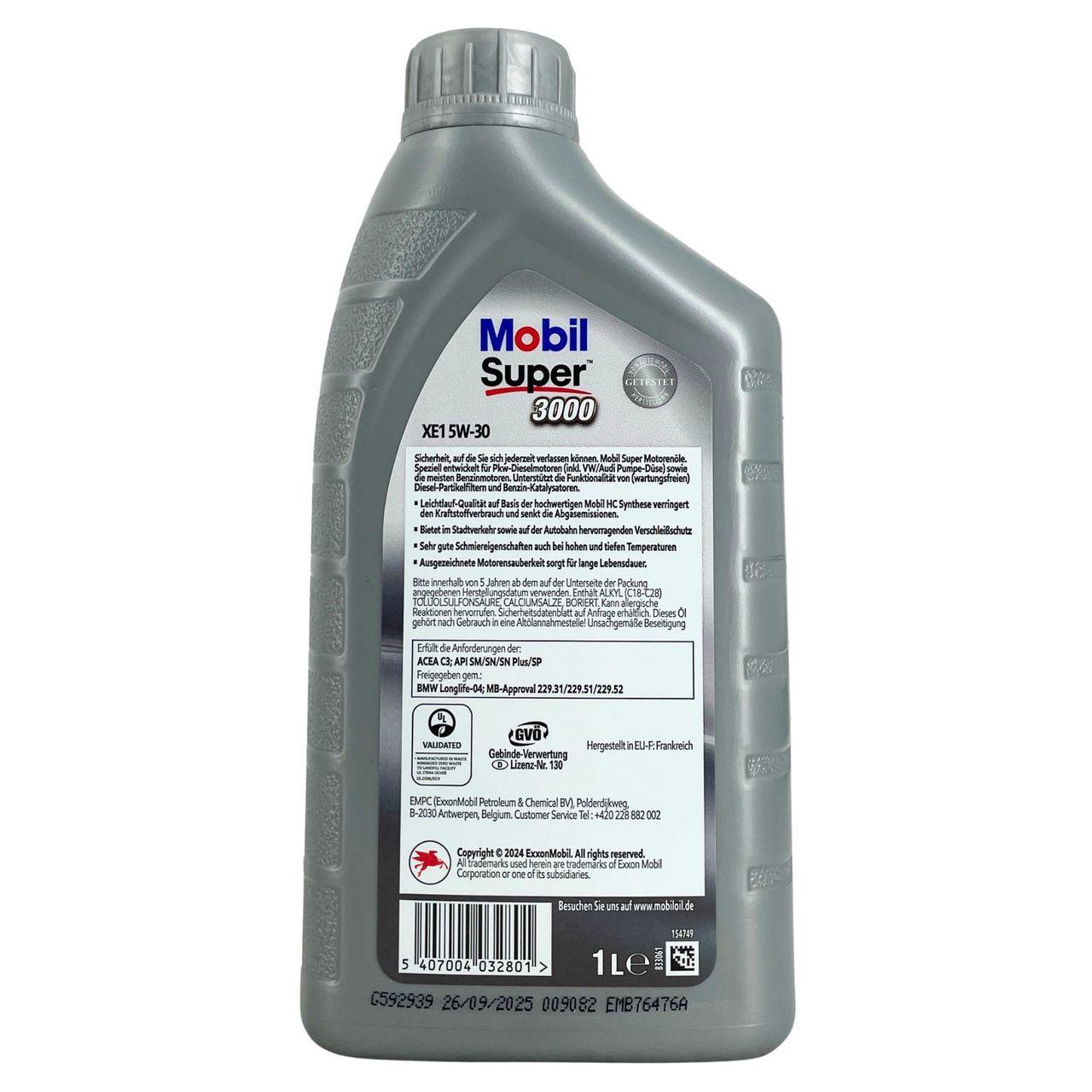 Mobil Super 3000 XE1 5W-30 1 Liter