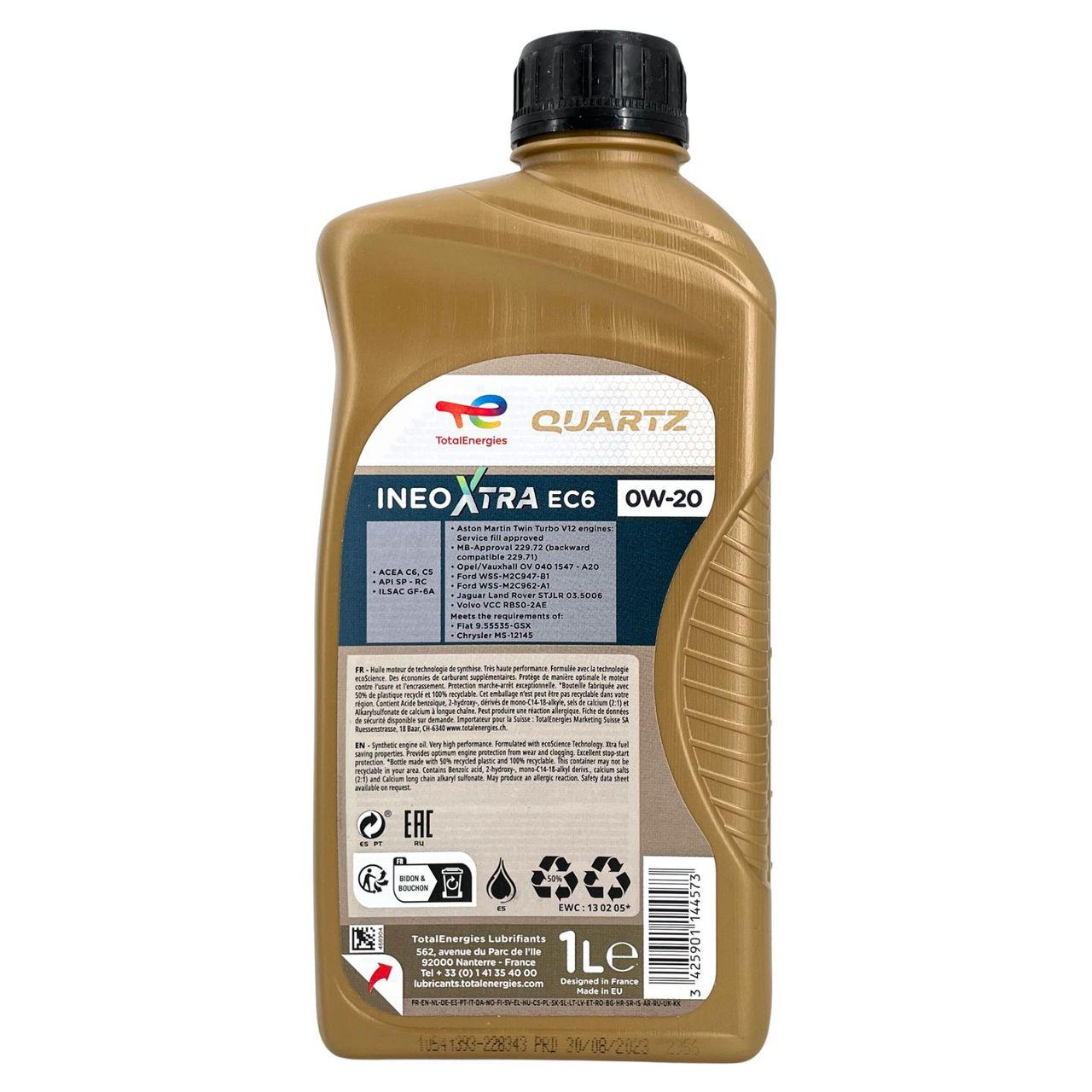 Total Quartz Ineo Xtra EC6 0W-20 1 Liter