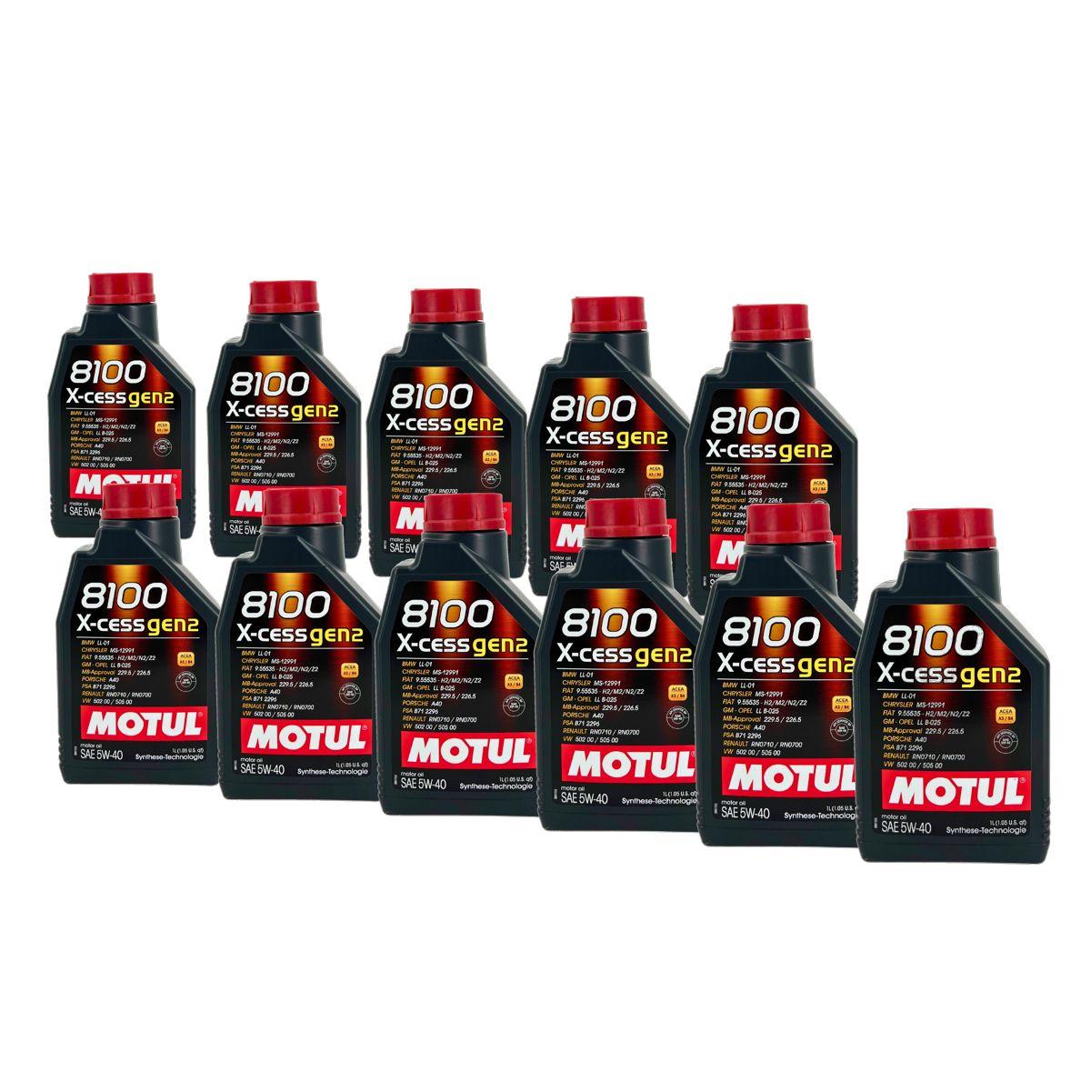 Motul 8100 X-cess GEN2 5W-40 11x1 Liter