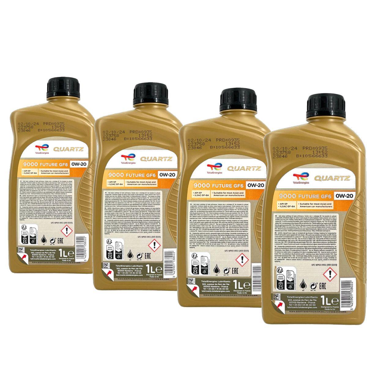 Total Quartz 9000 Future GF6 0W-20 4x1 Liter