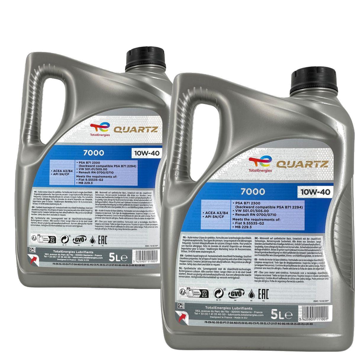 Total Quartz 7000 10W-40 2x5 Liter