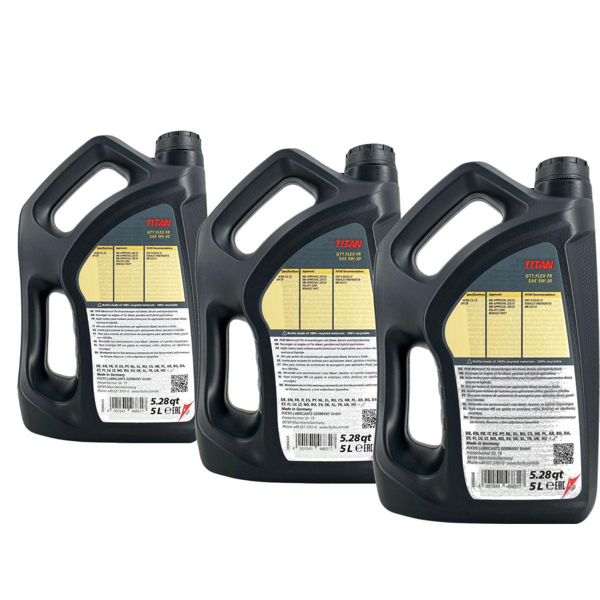 Fuchs Titan GT1 Flex FR 5W-30 3x5 Liter